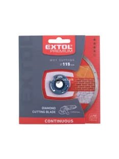   EXTOL PREMIUM gyémántvágó csempevágáshoz (sima), vizes vágásra; 115×1,8×22,2mm, max.13.300 ford/perc