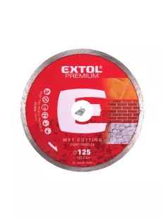   EXTOL PREMIUM gyémántvágó csempevágáshoz (sima), vizes vágásra; 125×2×22,2mm, max.12.250 ford/perc