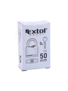 EXTOL CRAFT lakat, vas, 3 kulccsal, dobozban ; 50mm