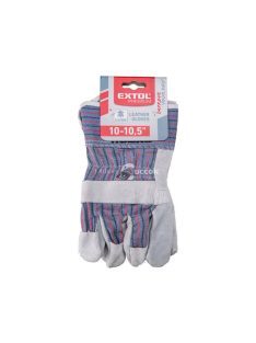   EXTOL PREMIUM kesztyű munkához, vastag sertésbőr, férfi 10-es méret, erősített tenyér, CE