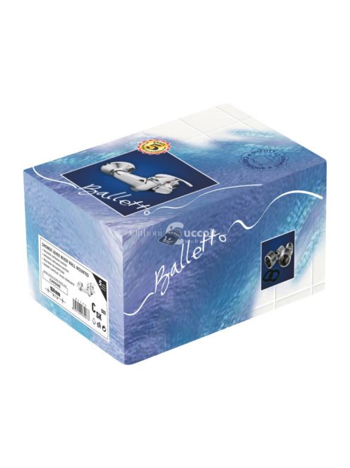 BALLETTO zuhany csaptelep 35mm, 150mm-es, falra szerelhető, egykaros, fényes, kerámia betéttel, tömlő és fej nélkül