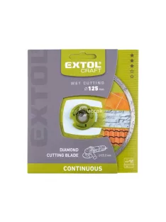   EXTOL CRAFT gyémántvágó csempevágáshoz (sima), vizes vágásra; 125×2,2×22,2mm, max.12.200 ford/perc