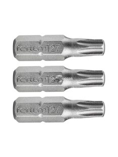   FORTUM behajtóhegy TORX, 3 db, S2 acél; T 27×25mm, bliszteren