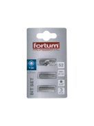 FORTUM behajtóhegy TORX, 3 db, S2 acél; T 30×25mm, bliszteren