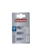 FORTUM behajtóhegy PZ, 3 db, S2 acél; PZ 1×25mm, bliszteren