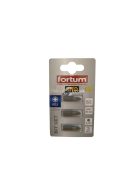 FORTUM behajtóhegy PZ, 3 db, S2 acél; PZ 2×25mm, ACR, bliszteren