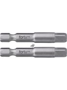 FORTUM adapter klt. 2 db, dugókulcsok gépi befogásához; S2 acél, 1/4, 50 mm, bliszteren