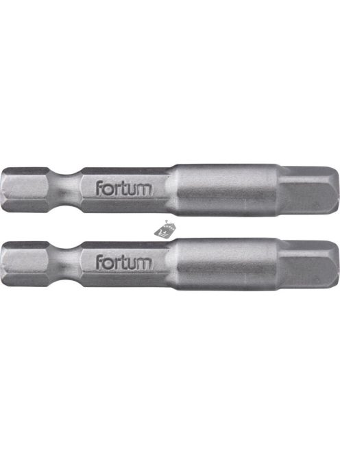 FORTUM adapter klt. 2 db, dugókulcsok gépi befogásához; S2 acél, 1/4, 50 mm, bliszteren