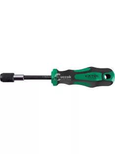   EXTOL PREMIUM csavarhúzó markolat, gyorskioldóval és mágneses csavarbehajtóval; CV., 1/4×175mm