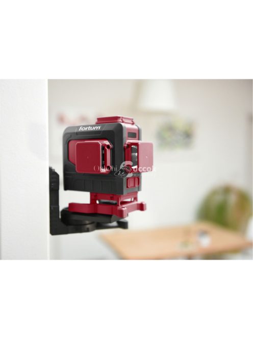FORTUM automatikus lézeres vízszintező, ZÖLD, 3D (3×360°) pontosság: 0,2mm/1m, 1/4 és 5/8 menet