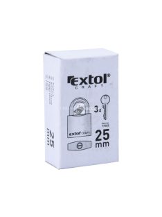 EXTOL CRAFT lakat, vas, 3 kulccsal, dobozban ; 25mm