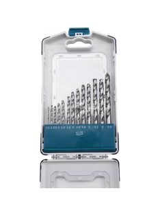   EXTOL INDUSTRIAL fémcsigafúró klt., 13db, HSS-G 9341/M2, 2-8 mm, acélra, normál befogás, polírozott, műanyag tartóban