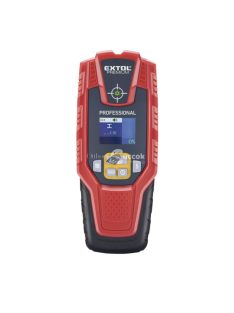   EXTOL PREMIUM digitális detektor, rejtett fém (vas, réz, alu) és fa tárgyak, illetve feszültség alatti vezeték keresésére, LCD k
