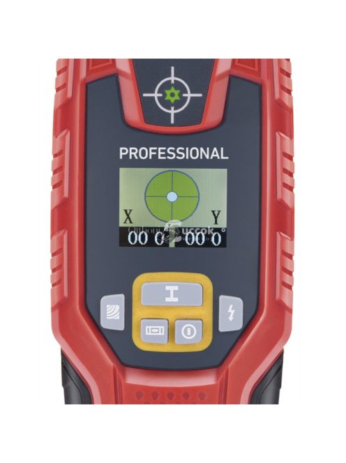 EXTOL PREMIUM digitális detektor, rejtett fém (vas, réz, alu) és fa tárgyak, illetve feszültség alatti vezeték keresésére, LCD k