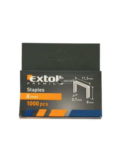 EXTOL PREMIUM tűzőgépkapocs (11,3×0,52×0,7); 6mm, 1000db