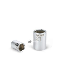   FORTUM dugófej, 1/4', 10mm, 61CrV5, mattkróm, 25mm hosszú FORTUM