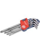 EXTOL PREMIUM torx kulcs klt., CV. ; 9db, lyukas, T10,15,20,25,27,30,40,45,50, bliszteren