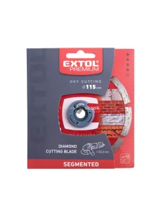   EXTOL PREMIUM gyémántvágó szegmenses; 115×22,2mm, max.13.300 f/min