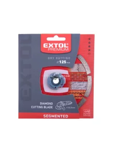   EXTOL PREMIUM gyémántvágó szegmenses; 125×22,2mm, max.12.250 f/min
