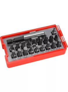   EXTOL PREMIUM behajtó klt. 20 db C.V., lapos:3-6, PH1-3, PZ1-3, HEX 4-6mm, T10-40, övre akasztható műanyag tartóban