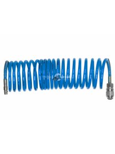   EXTOL CRAFT légtömlő spirál kompresszorhoz, 5m, 8 Bar, belső/külső átmérő: 6/8mm, PE, 1/4 gyorscsatlakozóval