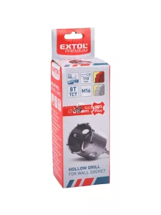   EXTOL PREMIUM körkivágó téglához, SDS Plus befogás; 68mm, M16×100mm hosszúságú szár