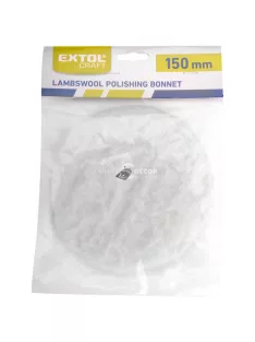   EXTOL CRAFT polírkorong, fehér, báránybőr(gyapjú); 150 mm 407201, 8894201 és 8894202 excenter csiszolókhoz