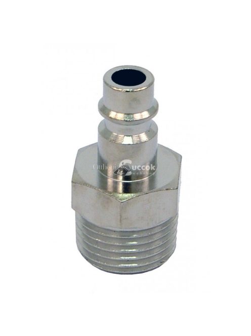 EXTOL PREMIUM gyorscsatlakozó-dugó, külső menettel, G-3/8', nikkelezett réz, bliszteren