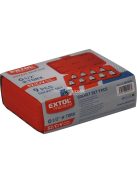 EXTOL PREMIUM bitdugófej klt., 9db, TORX, 1/2'×55mm (T20-25-27-30-40-45-50-55-60), CrV/S2