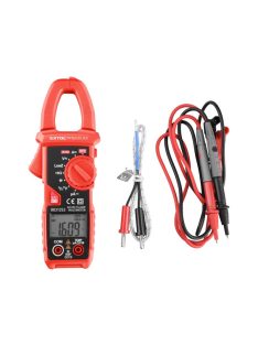   EXTOL PREMIUM lakatfogó és digitális multiméter; Amper/Volt/Ohm mérő, hangjelző funkcióval, CE, 2 db 1,5V AAA elem