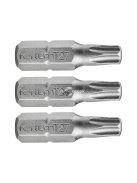 FORTUM behajtóhegy TORX, 3 db, S2 acél; T 10×25mm, bliszteren