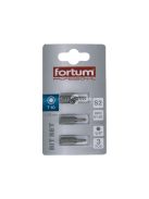 FORTUM behajtóhegy TORX, 3 db, S2 acél; T 10×25mm, bliszteren