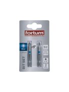 FORTUM behajtóhegy PZ, 2 db, S2 acél; PZ 2×50mm, bliszteren