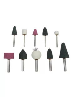   EXTOL CRAFT köszörűkő klt. fúrógéphez; 10db, 3 és 6mm tengely, bliszter