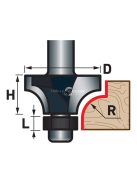 EXTOL PREMIUM felsőmaró fára, lekerekítő (homorúfejű rádiuszmaró), csapágyas, R6,3×D25,6×H11, befogás: 8mm, keményfém lapkás