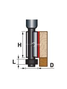 EXTOL PREMIUM felsőmaró fára, színelő (süllyesztő) maró, csapágyas, D12,7×H25, befogás: 8mm, keményfém lapkás