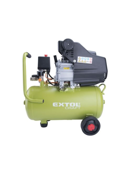EXTOL CRAFT olajos légkompresszor, 1100W, 24l tartály, 8 bar, beszívott levegő: 154l/min
