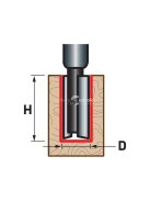 EXTOL PREMIUM felsőmaró fára, egyenes (horonymaró), D6,3×H25, befogás: 8mm, keményfém lapkás