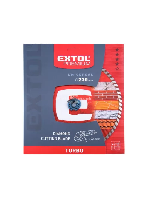 EXTOL PREMIUM gyémántvágó TURBO gránit/kerámia; 230×22,2mm, max.6.650 ford/perc