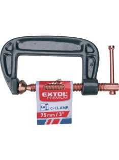 EXTOL PREMIUM C-szorító 75mm, rézbevonatú