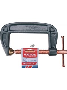 EXTOL PREMIUM C-szorító 100mm, rézbevonatú