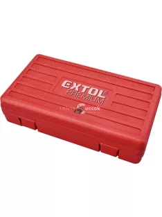   EXTOL PREMIUM BIT és dugókulcs klt. 35 db TORX, 1/4"+8mm+10mm+12mm BIT-ek, 1/4"+3/8" dugófejek, adapterek C.V. acél, műanyag dobozban