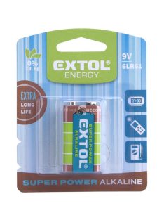   EXTOL ENERGY elem, alkáli, 9V, méret: (6LR61); hosszú étettartam, bliszteren