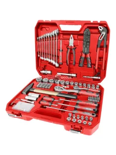   EXTOL PREMIUM szerszám és dugókulcs klt.,100db; 1/4', és 1/2' racs.kar (45 fog), cs-v kulcs, csavarhúzó, fogók