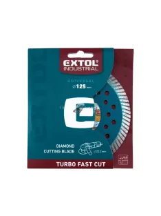   EXTOL INDUSTRIAL gyémántvágó, ipari korong,TURBO,gyors vágás; 125×22,2mm, száraz és vizes vágásra