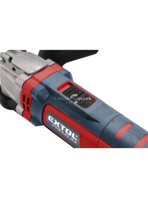 EXTOL PRMIUM multifunkciós szerszámgép, 400W; szabályozható rezgésszám: 15.000-22.000/perc, 5 db cserélhető fej, 1,5 kg