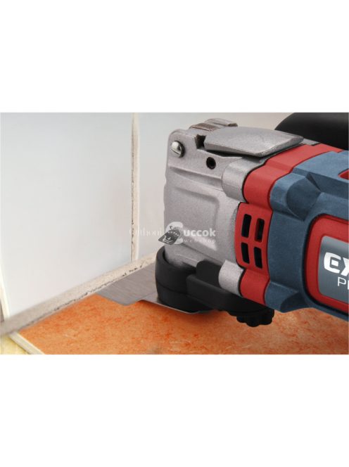 EXTOL PRMIUM multifunkciós szerszámgép, 400W; szabályozható rezgésszám: 15.000-22.000/perc, 5 db cserélhető fej, 1,5 kg