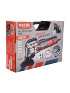 EXTOL PRMIUM multifunkciós szerszámgép, 400W; szabályozható rezgésszám: 15.000-22.000/perc, 5 db cserélhető fej, 1,5 kg