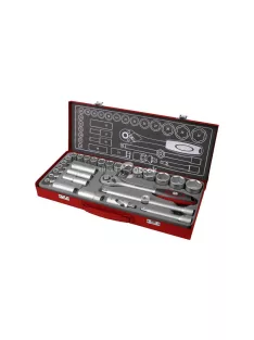   FORTUM dugókulcs klt. 1/2', 29db, 61CrV5; mattkróm FORTUM