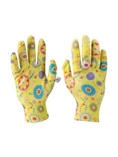   EXTOL PREMIUM kerti kesztyű, virágmintás, nylon, méret: 9' nitrilbe mártott teny. és ujjhegy., gumírozott mandzsetta
